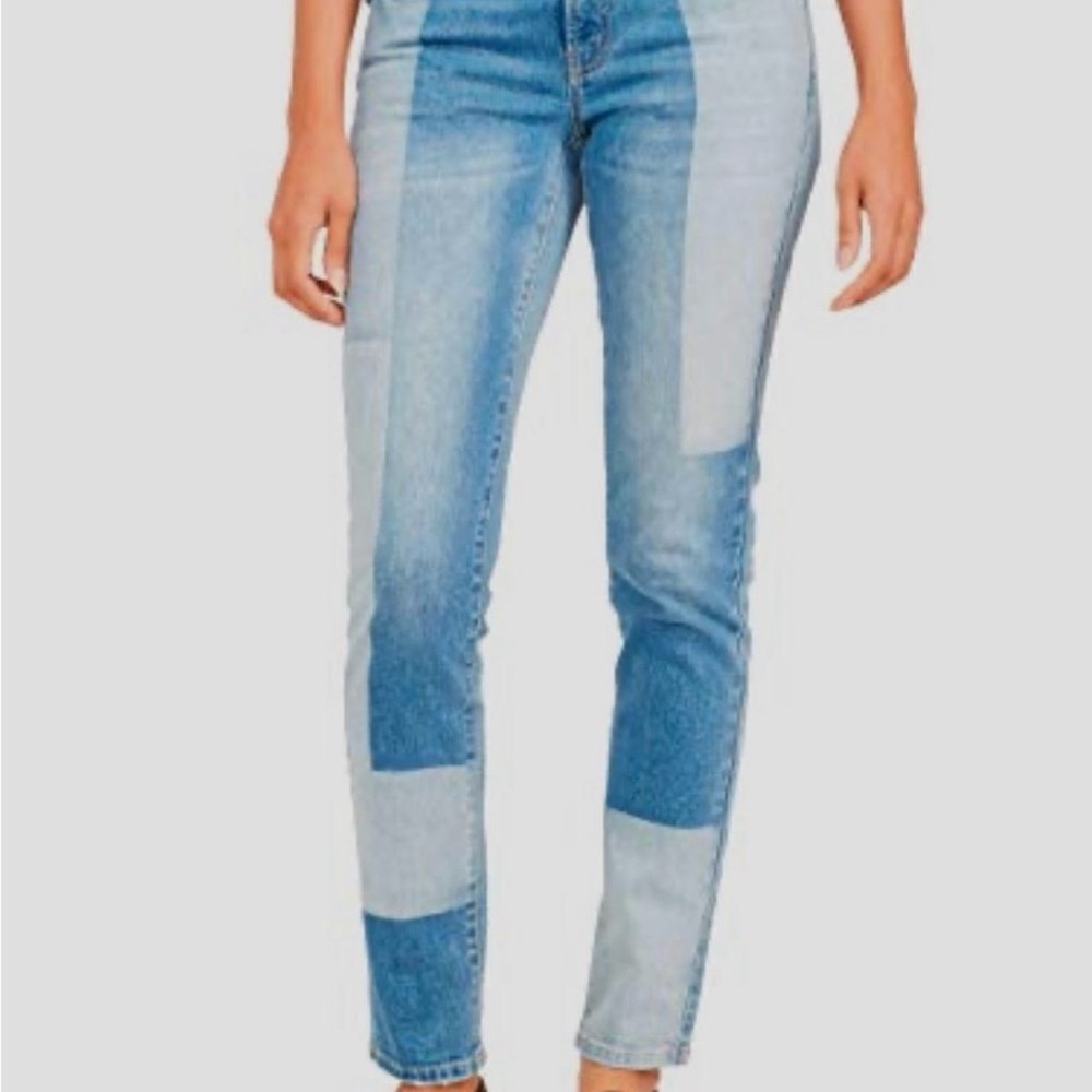 J. Mclaughlin Blue Patchwork Jeans. - image 1